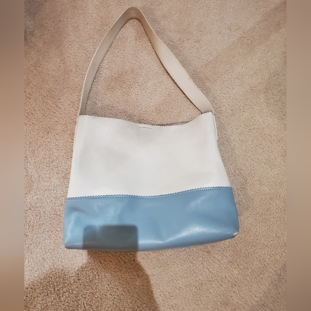 HYPE Modern Color Block Leather Tote Bag Large - Picture 2 of 8